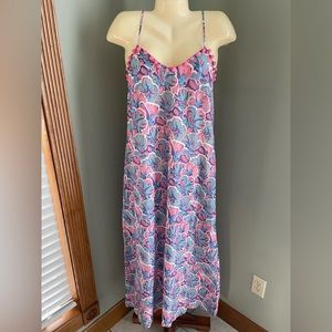 Simply Southern Pink and Blue Floral Maxi Dress
